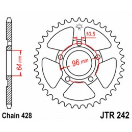 JT SPROCKETS Steel Standard Rear Sprocket 242 - 428