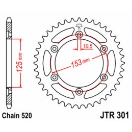 JT SPROCKETS Steel Standard Rear Sprocket 301 - 520
