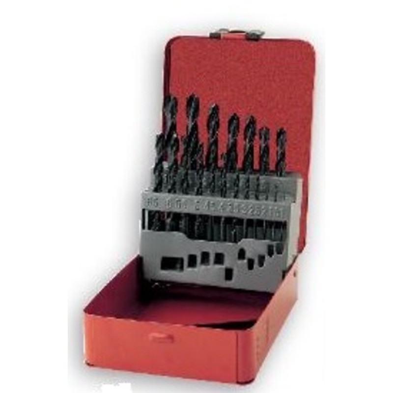 PTS OUTILLAGE Metric HSS Twist Drill Set 19 pieces 1 to 10mm