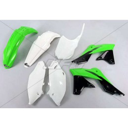 UFO Plastic Kit OEM Color (2016) Green/Black/White Kawasaki KX250F