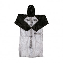 RFX Race Rain Coat Long (Clear/Black) Size Adult XLarge