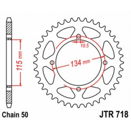 JT SPROCKETS Steel Standard Rear Sprocket 718 - 530