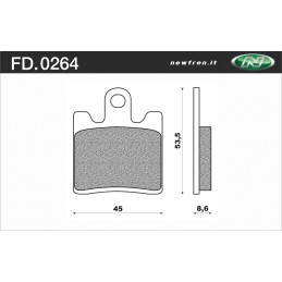 NEWFREN Scooter Sintered Metal Brake pads - FD0264SE