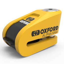 OXFORD Alpha XA14 Alarm Disc Lock Ø14mm Stainless Steel Black/Yellow