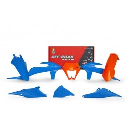 RACETECH Plastic Kit Orange/Blue KTM