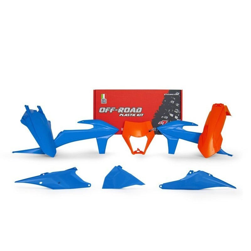 RACETECH Plastic Kit Orange/Blue KTM