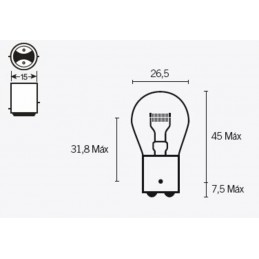 TECNIUM P21 Light Bulbs 6V 21/5W - x10