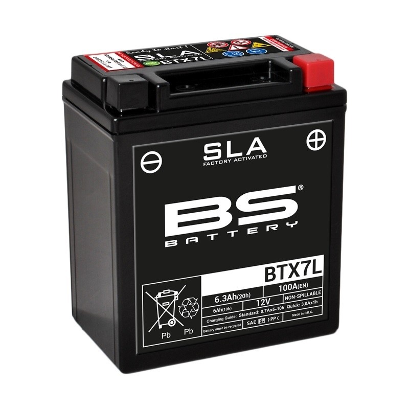 BS BATTERY SLA Battery Maintenance Free Factory Activated - BTX7L