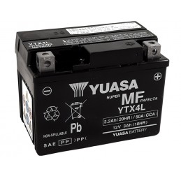 YUASA W/C Battery Maintenance Free Factory Activated - YTX4L FA