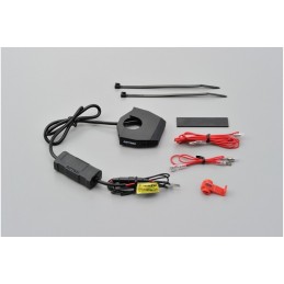 DAYTONA Slim USB Power Supply (2 inputs) - Handlebars Ø22,2/25,4