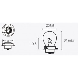 V PARTS S3 Light Bulbs 6V 15W - x10